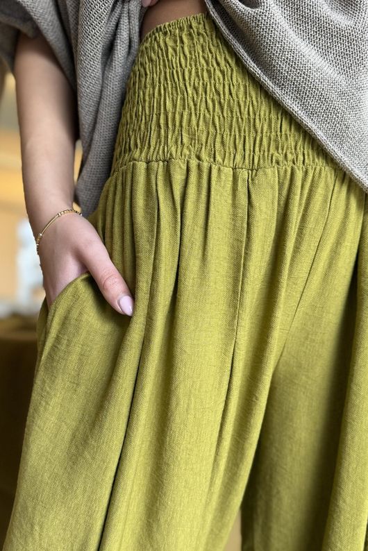 Basso Shirring Genie Pant Rustic Olive /10=